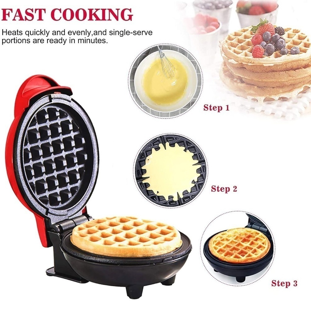 Dash Mini Maker: Aqua Mini Waffle Maker Machine - Pre-owned In Box - Picture 15 of 16